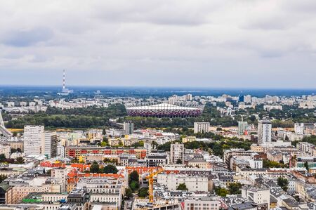 BARCELONA, SPAIN - SEPTEMBER 02, 2015: High_dynamic_range (HDR) Aerial view of the cityのeditorial素材