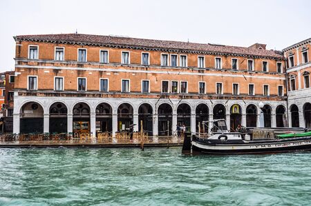 VENICE, ITALY - AUGUST 19, 2014: High_dynamic_range (HDR) The Venice Lagoon in Venezia in Italyのeditorial素材
