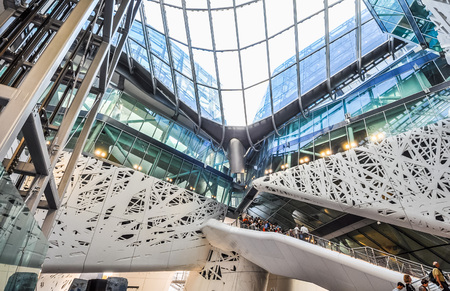 MILAN, ITALY - SEPTEMBER 10, 2015: High_dynamic_range (HDR) Italy pavilion at the Expo 2015 Feeding The Planet Energy For Life international expositionのeditorial素材