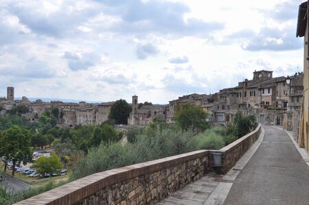 View of the city of Colle Val D Elsaの写真素材