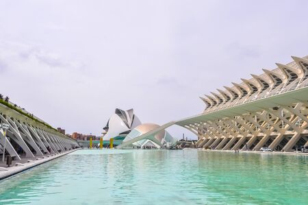 VALENCIA, SPAIN - CIRCA JULY 2016: High_dynamic_range (HDR) Ciudad de las Artes y las Ciencias (meaning City of Arts and Sciences)のeditorial素材