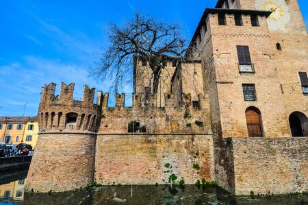 FONTANELLATO, ITALY - CIRCA MARCH 2016: High_dynamic_range (HDR) Rocca San Vitaleのeditorial素材