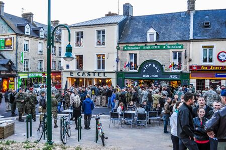 SAINT MERE EGLISE, FRANCE - JUNE 04, 2014: High_dynamic_range (HDR) People attending the D-Day celebrations of WW2 in Normandyのeditorial素材