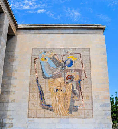 ROME, ITALY - JUNE 23, 2014: High_dynamic_range (HDR) High_dynamic_range (HDR) EUR residential and business district built for the Esposizione Universale Roma meaning Rome World Fair in 1942のeditorial素材