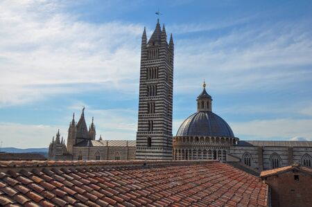 Cathedral church aka Duomo di Siena in Siena, Italyの写真素材
