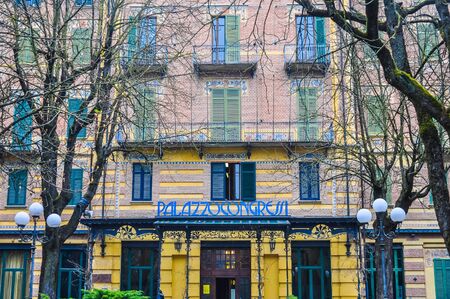 SALSOMAGGIORE, ITALY - CIRCA MARCH 2016: High_dynamic_range (HDR) View of Salsomaggiore Terme spa townのeditorial素材
