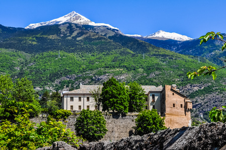 SUSA, ITALY - CIRCA MAY 2016: High_dynamic_range (HDR) Countess Adelaide castleのeditorial素材