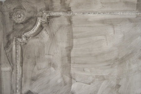 vintage grey stucco ceiling useful as a backgroundの写真素材