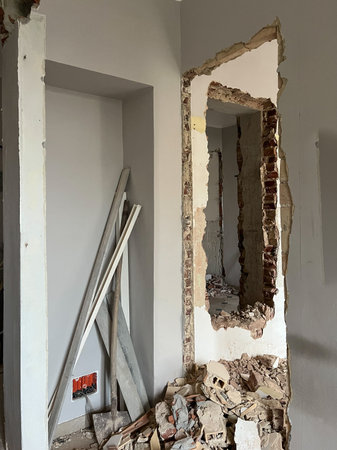 building site aka construction site for construction worksの写真素材