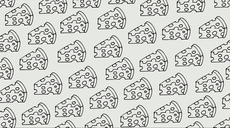 Cards or cloths with the motif repeated to the drawn drawing, of cheese also designed for nice bannersの写真素材