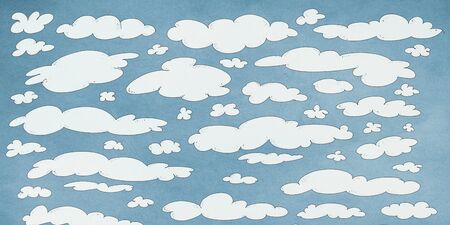 illustrations white clouds with blue skyの写真素材