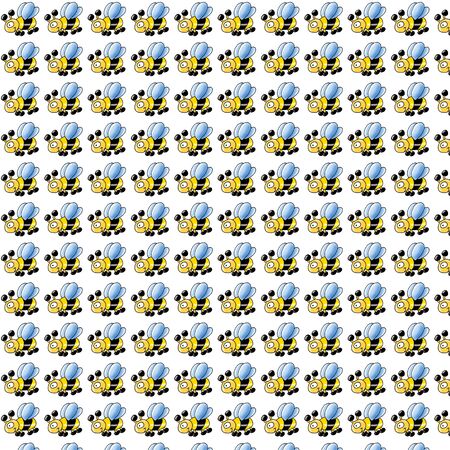 a small bee that flies repeated motif patternの写真素材
