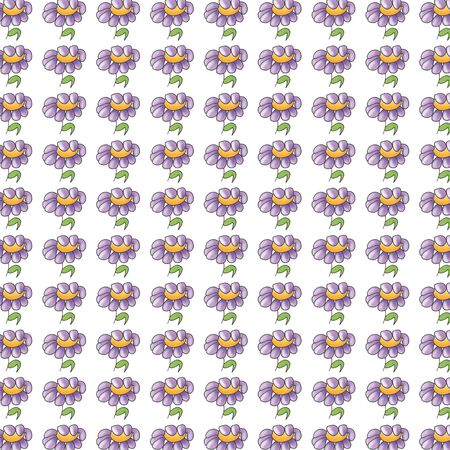 small colorful flowers repeated patternの写真素材