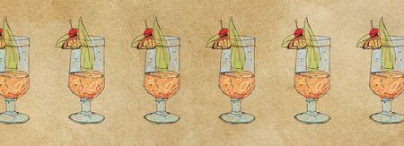 Banners templates with ÃÆ ', drinks, cocktails design, vintageの写真素材