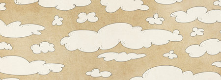 Banners templates with cloud design, vintageの写真素材