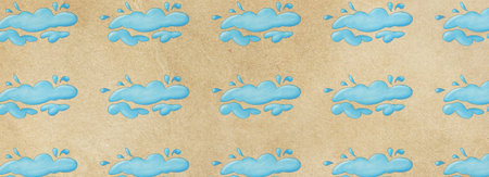 Banners templates with cloud design, vintageの写真素材