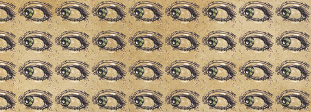 Banners templates with eyes of a woman, vintage