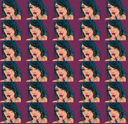 repeated pattern design to be printed on papers or fabrics for fashion packaging, accessories for women and cosmeticsの写真素材