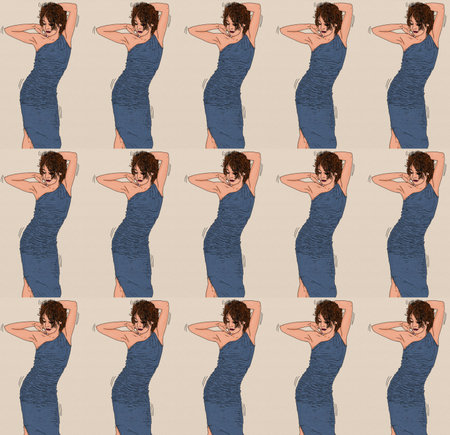 repeated pattern design to be printed on papers or fabrics for fashion packaging, accessories for women and cosmeticsの写真素材
