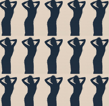 repeated pattern design to be printed on papers or fabrics for fashion packaging, accessories for women and cosmeticsの写真素材