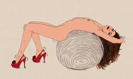 woman, sexy nakedの写真素材