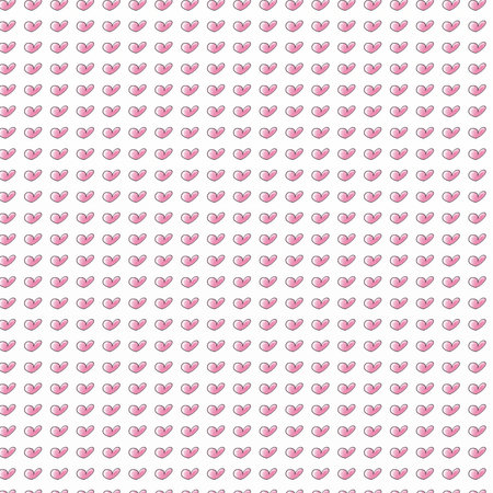Seamless pattern with hearts on a white background. Vector illustration.
