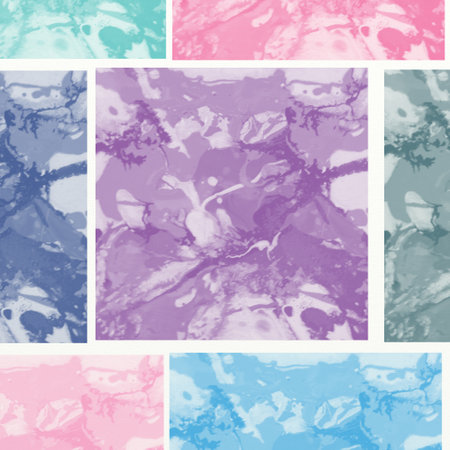 Abstract watercolor background set. Blue, pink, purple, green colors.の写真素材