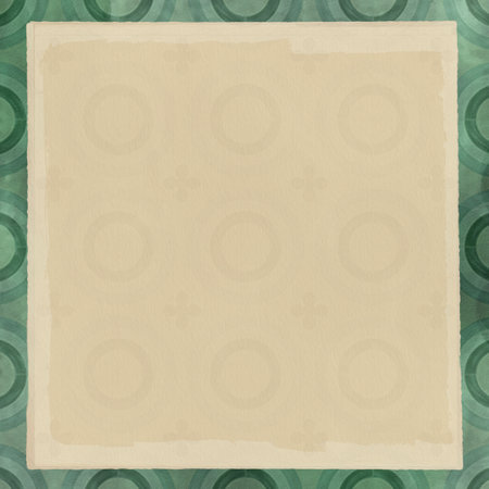 Vintage background with green circles and grunge texture. Vector illustration.の写真素材