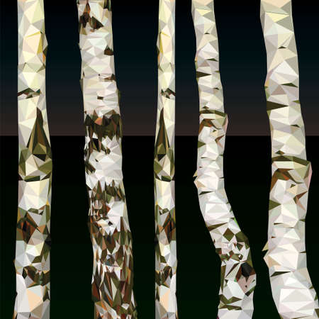 birch polygon designのイラスト素材