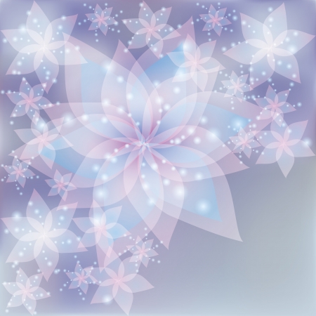 Floral silver lace background with flowers lilies  Greeting or invitation card in retro style  Vector illustrationのイラスト素材