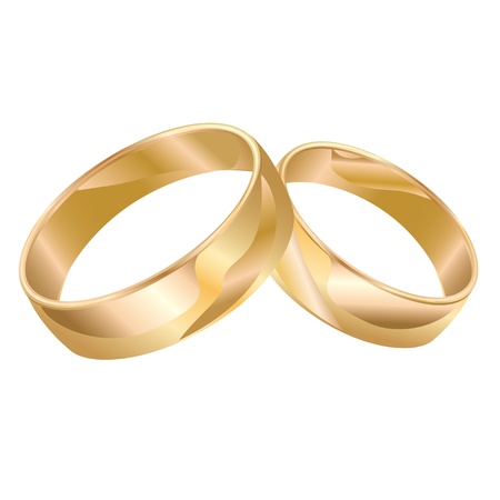 Wedding rings isolated on white background.のイラスト素材