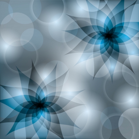 Abstract floral background blue-gray with stylish flower lily  Greeting or invitation card  Vector illustrationのイラスト素材