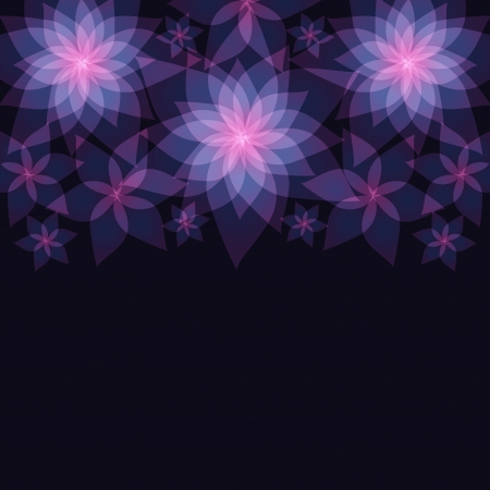 Dark abstract floral background with flowers lilies  Greeting or invitation card backgroundのイラスト素材