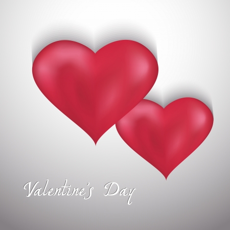 Valentines Day background  Love card for Valentines day with two hears and congratulation text のイラスト素材