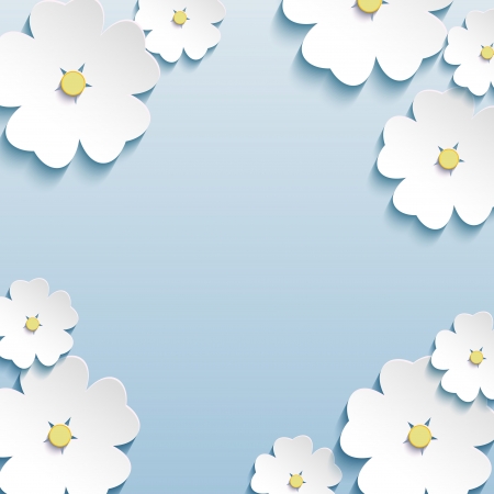 Floral abstract creative background blue のイラスト素材