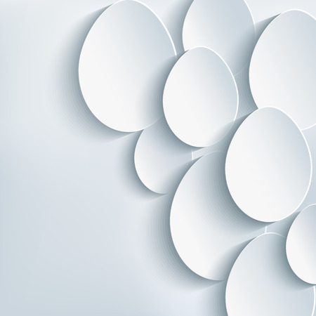 Stylish abstract gray card with Easter egg  のイラスト素材