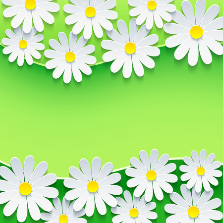 Stylish floral green background  のイラスト素材