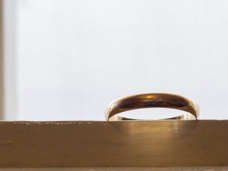 old wedding ring, goldの写真素材