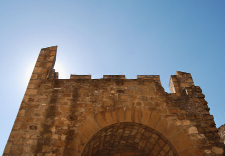 Tower of old castle Smederevo on Danube in Serbia built from 1428 to 1430 by Despot Djuradj 
