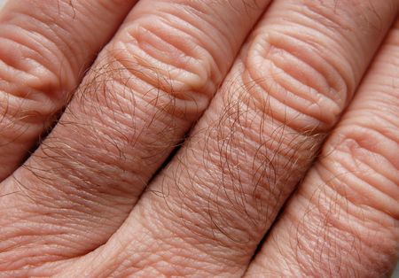 Human fingers in close upの写真素材