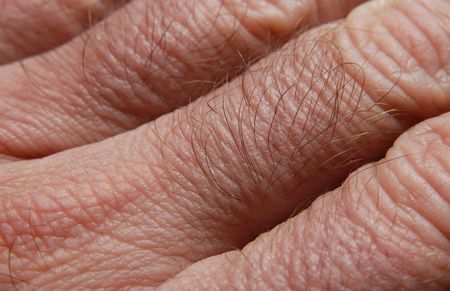 Human fingers in close upの写真素材