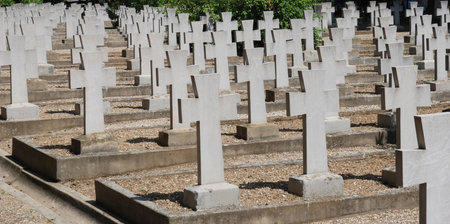 Serbian military cemetery from the First  World War in Thessaloniki Greece