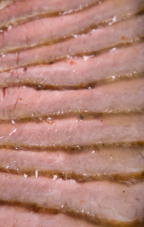 Close up of sliced beef in gelatinの写真素材