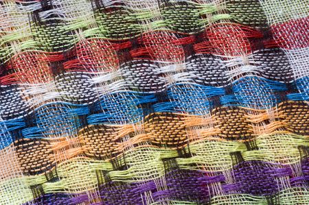 Close up of colorful textile