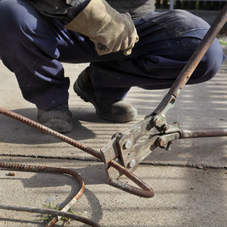 Steel wire cutter for reinforcement at construction site