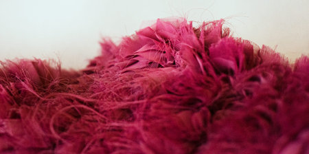Contrasting trendy backgrounds. The pile fluffy burgundy woven texture contrasts with the smooth...