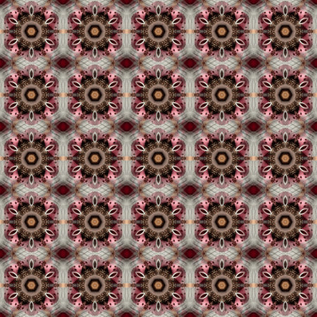 Abstract kaleidoscope background with square dimensions. Beautiful multicolor kaleidoscope texture. Unique kaleidoscope design.の写真素材