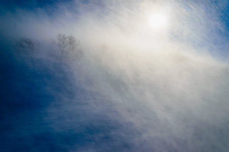 Freeride skiing on the volcanoes of Kamchatka Peninsula, Russia.の写真素材