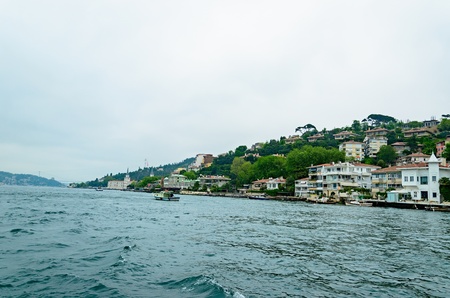 Bosphorus Strait that separates Istanbul on European and Asian parts.の写真素材
