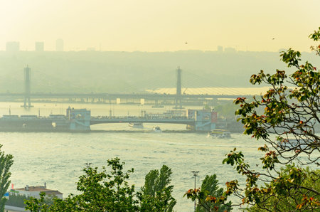 View from the Palace Topkapi Sarayi of the Bosphorus Strait.